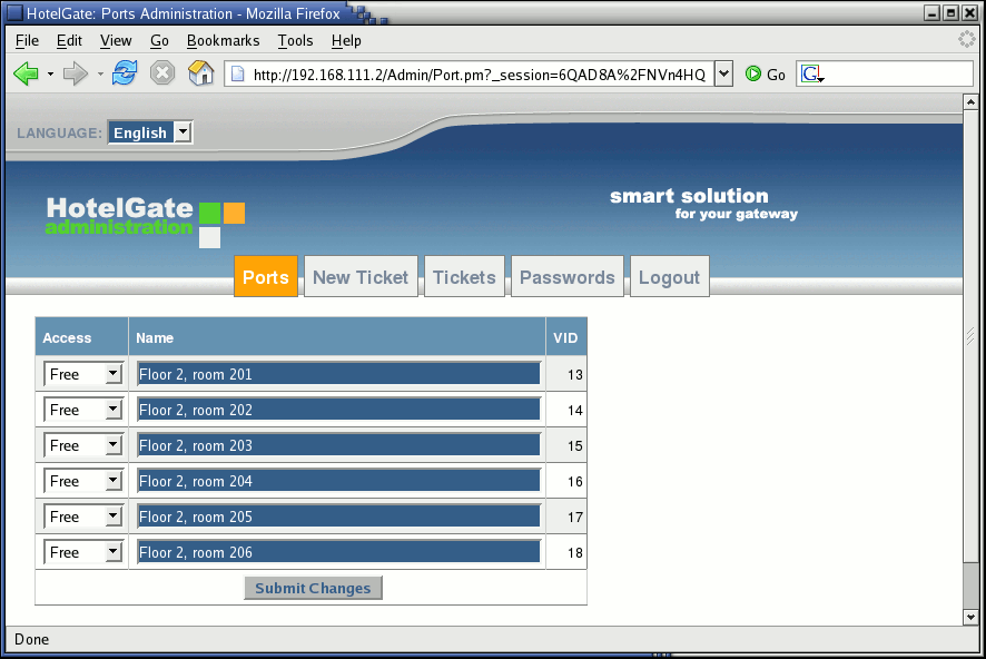 Reception targetted ticket control