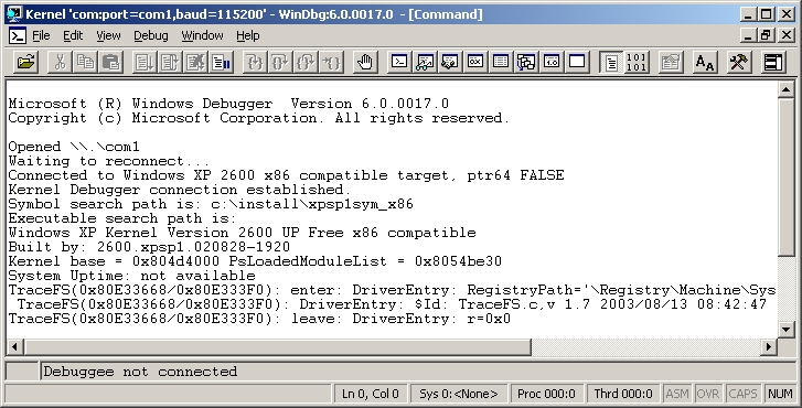 TraceFS Initialization